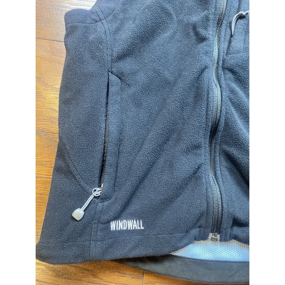 The North Face WindWall Fleece‎ Vest Mens Small Black Full Zip Outdoor Hiking